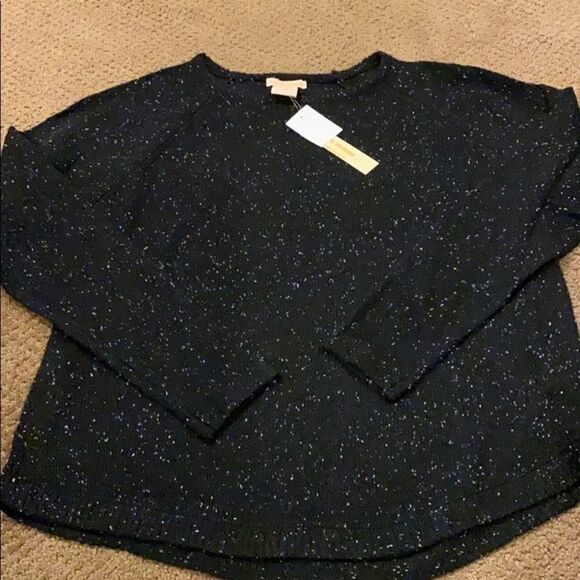 Sweet Romeo Black with White Crewneck Sweater - Picture 1 of 6